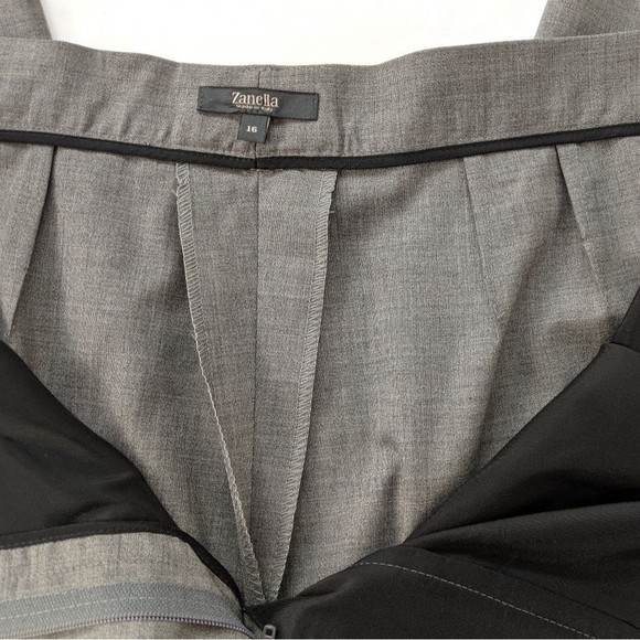 Zanella Dress Pants Womens Plus Size 16 Trouser Gray Stretch Pocket Straight - Picture 8 of 13